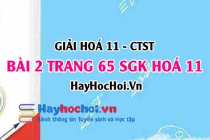 Giải bài 2 trang 65 Hoá 11 SGK Chân trời sáng tạo